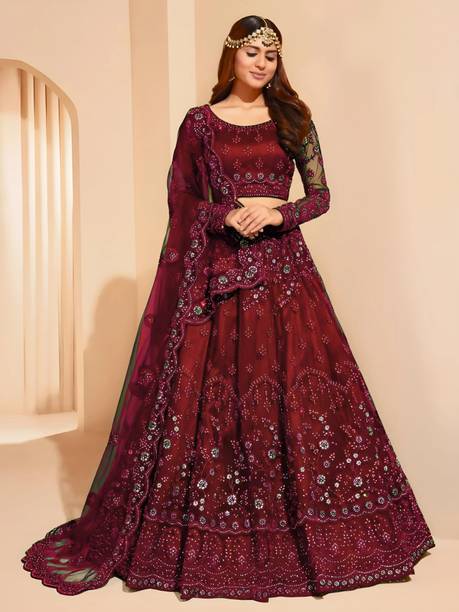 Embroidered Semi Stitched Lehenga3