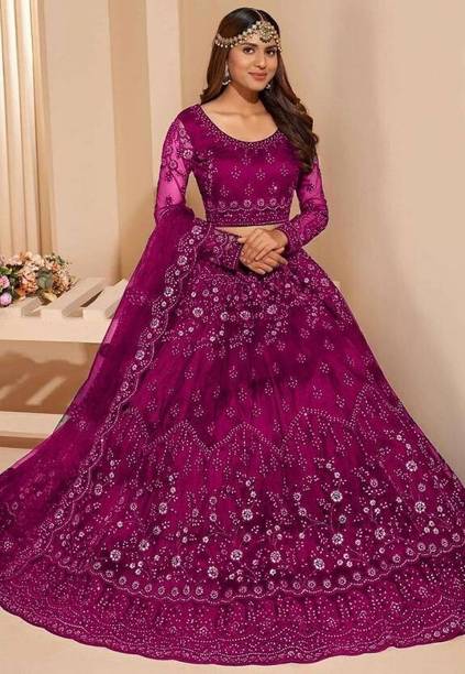 Embroidered Semi Stitched Lehenga4