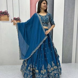 Embroidered Semi Stitched Lehenga Choli 1